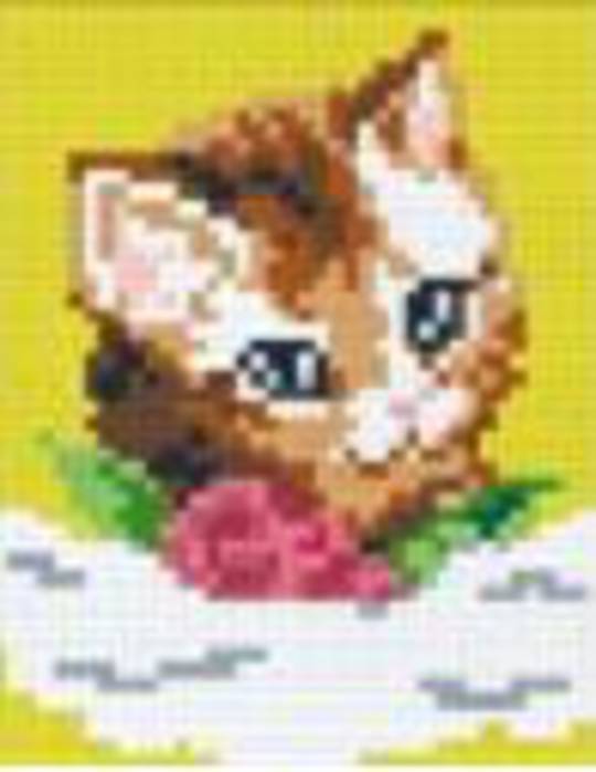 Kitten 1 One [1] Baseplate PixelHobby Mini-mosaic Art Kit